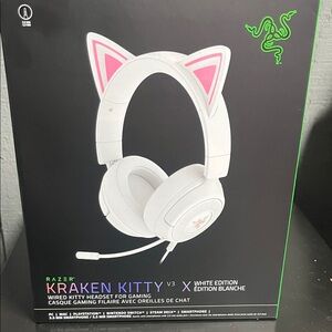Razer Kraken Kitty V3 White and Pink Headset